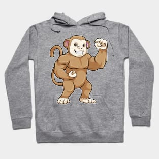 Monkey as Bodybuilder at Bodybuilding Hoodie